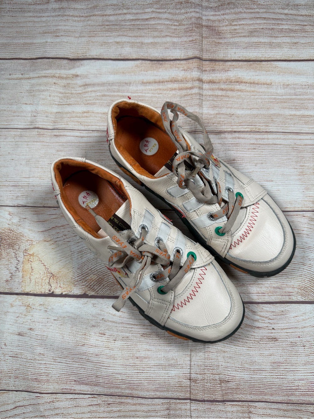 TMA EYES white leather sneakers‎ - Gorpcore